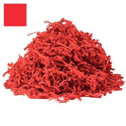 Červená papírová výplň do dárkových krabic z jemného papíru