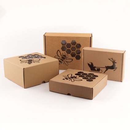 Hnědá dárková krabice na míru