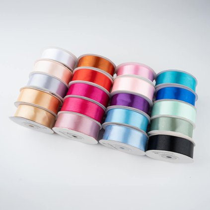 satenova stuha barevna mix barev barevne stuhy