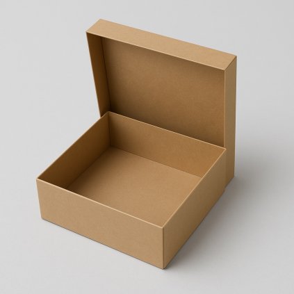 Dárková hnědá krabice s víkem