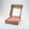 Dekorativní krabice s víkem a papírovou růžovou výplní