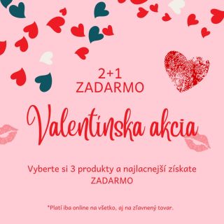 Valentín je tu a sním aj skvelá ONLINE akcia 2+1 ZADARMO. Vložte do košíka 3 produkty a najlacnejší získate ZADARMO. ❤️...