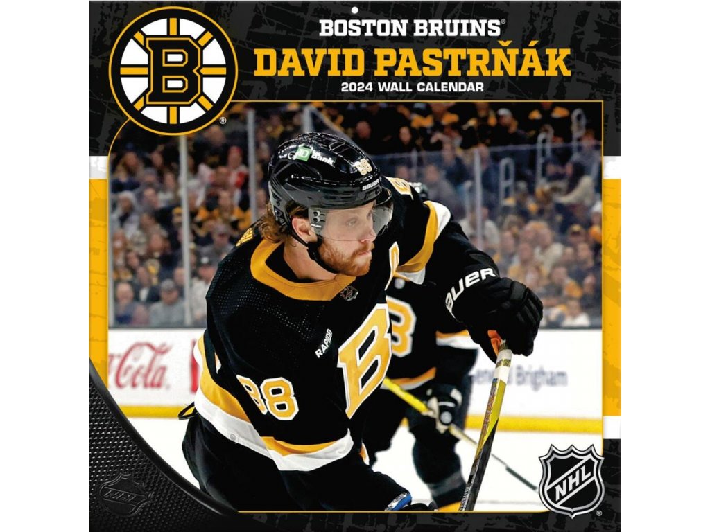 Kalendář Boston Bruins David Pastrnak 2024 Wall Calendar FandaNHL.cz
