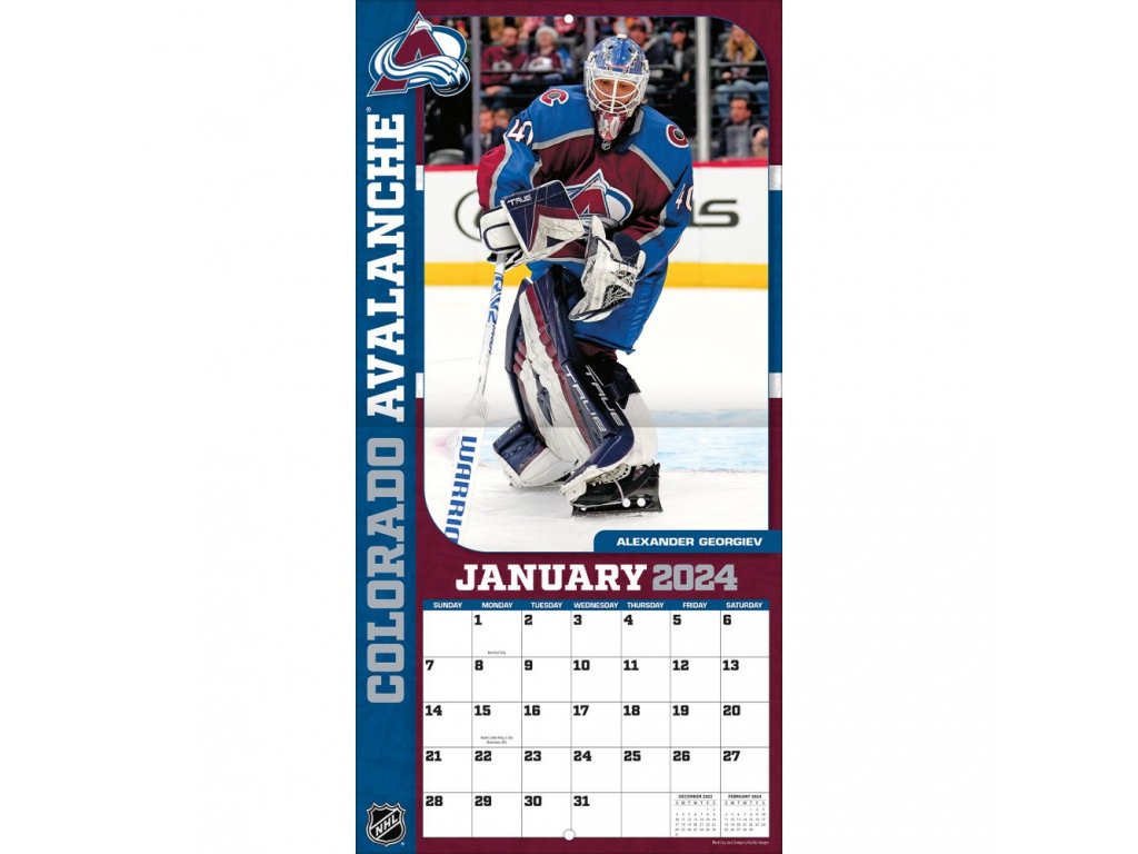 Kalendář Colorado Avalanche 2024 Wall Calendar FandaNHL.cz