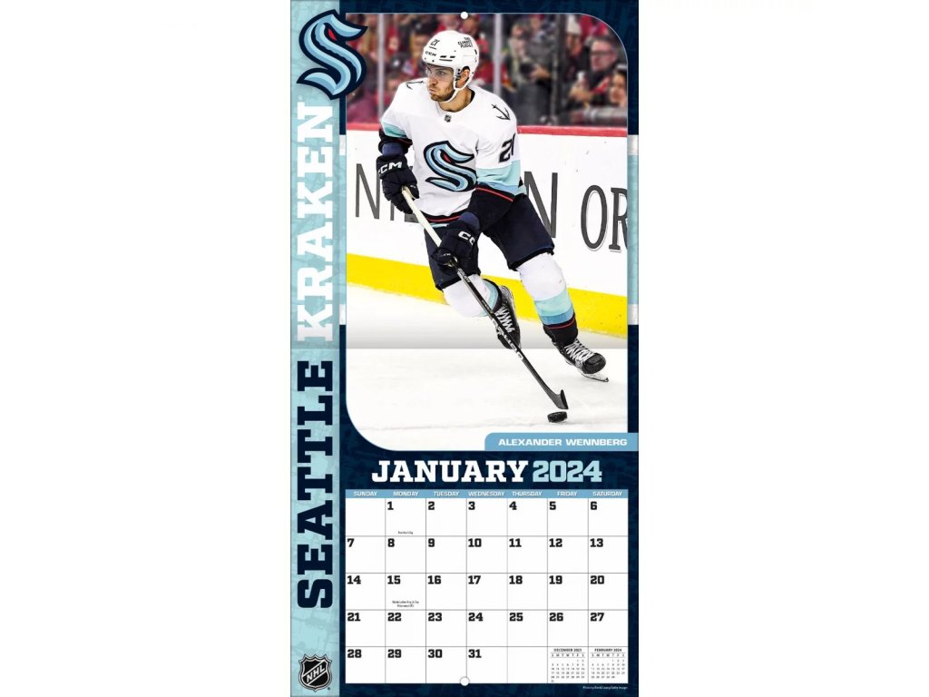 Kalendář Seattle Kraken 2024 Wall Calendar FandaNHL.cz