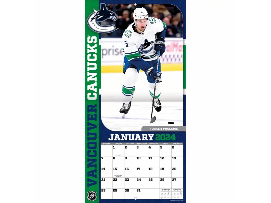 Kalendář Vancouver Canucks 2024 Wall Calendar FandaNHL.cz