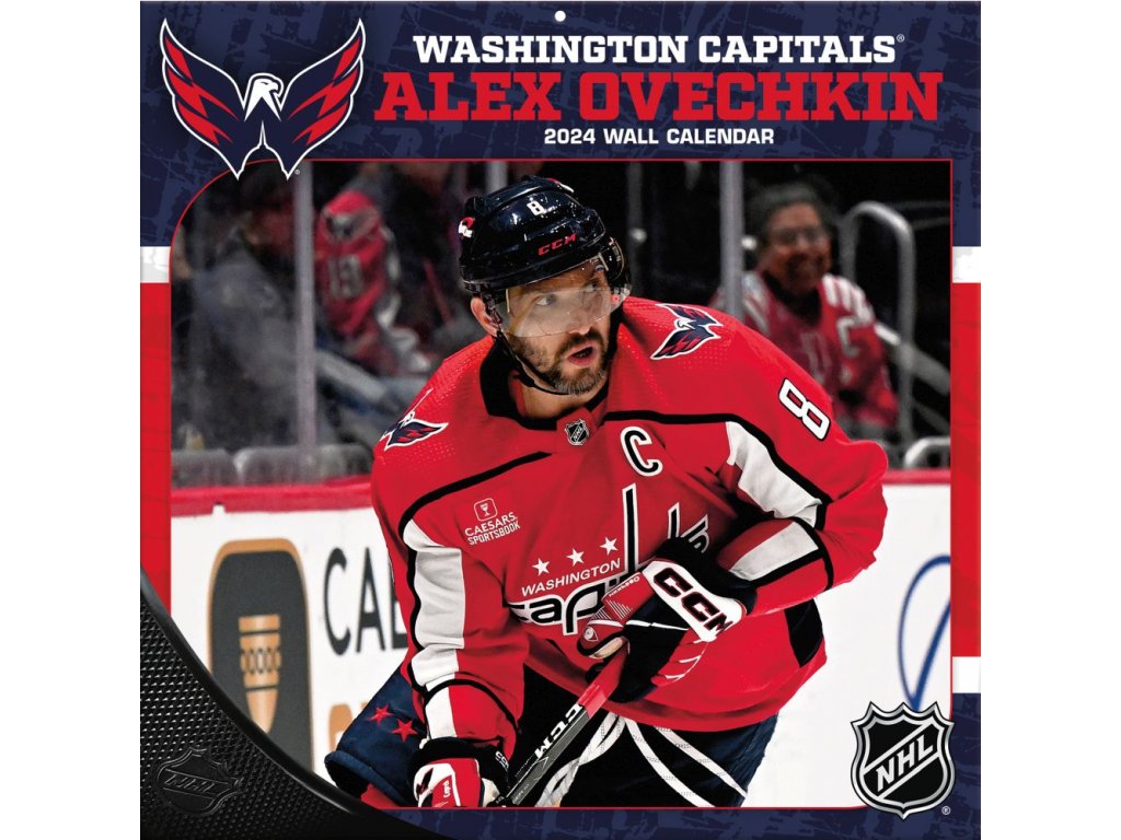 Kalendář Washington Capitals Alexander Ovechkin 8 2024 Wall Calendar