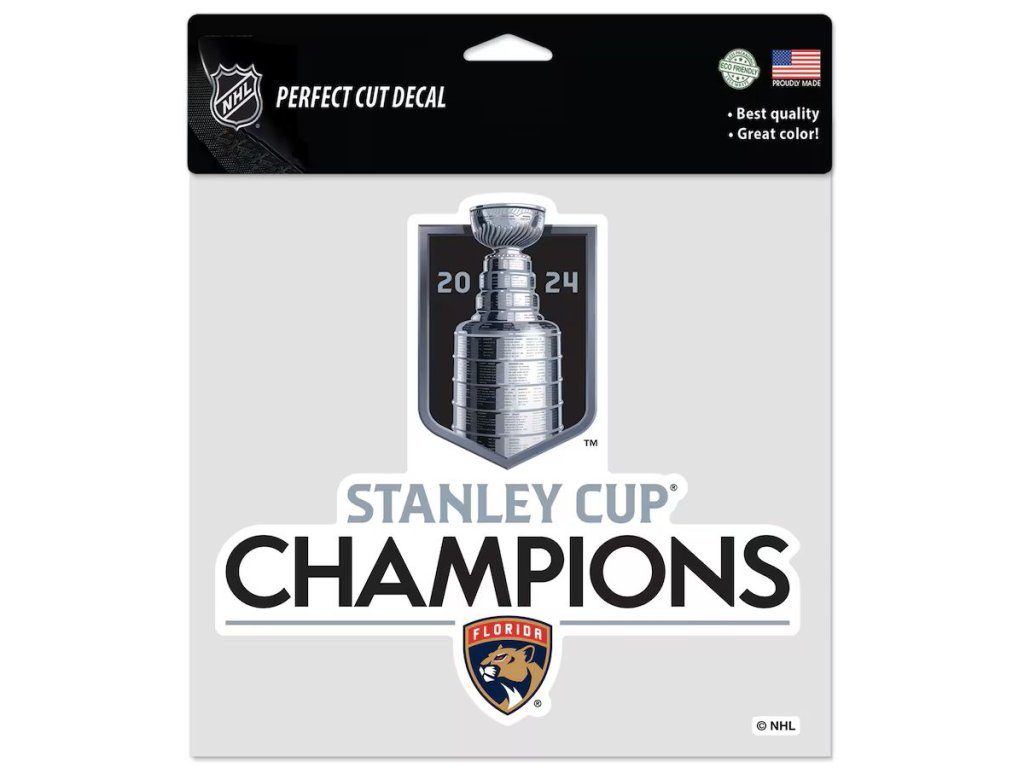 Samolepka Florida Panthers 2024 Stanley Cup Champions 12" x 30" Perfect