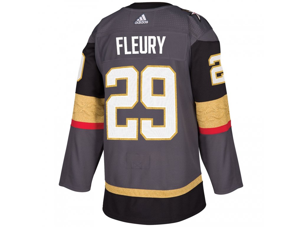 Vegas Golden Knights #29 Marc-Andre Fleury Authentic Player Grey Home Jersey