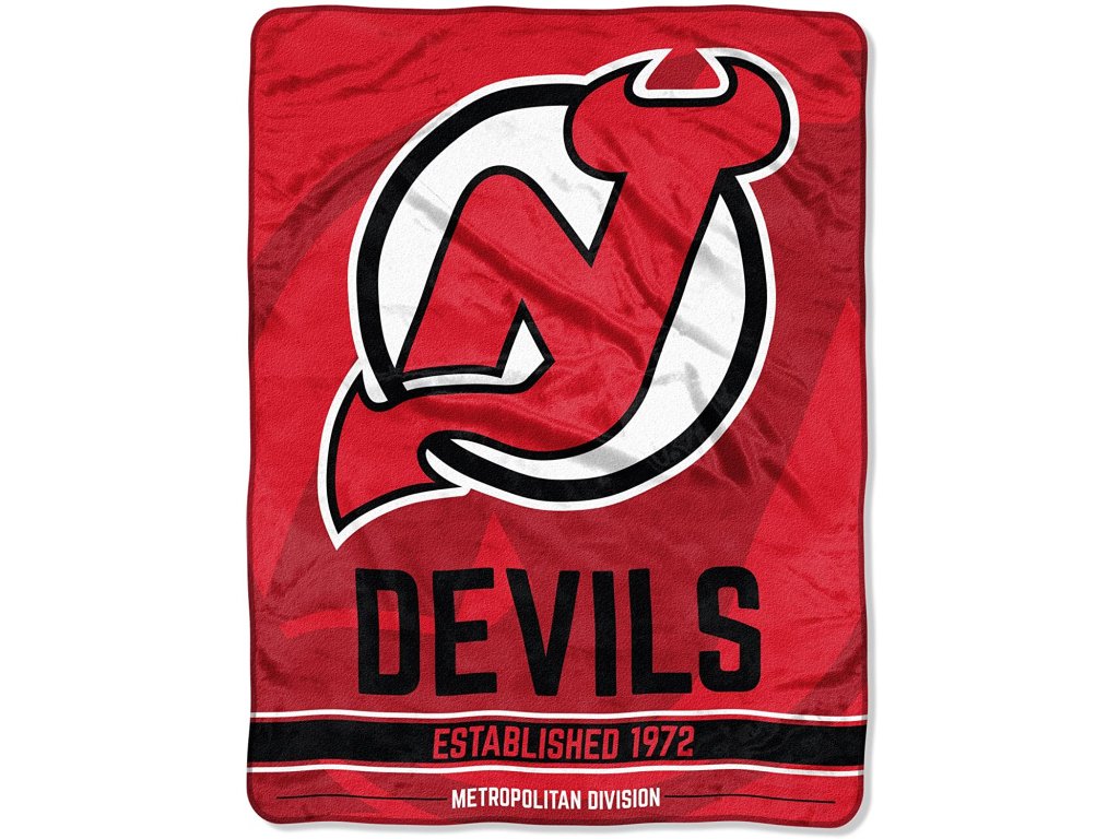 Deka New Jersey Devils Plush Micro Throw Logo FandaNHL.cz