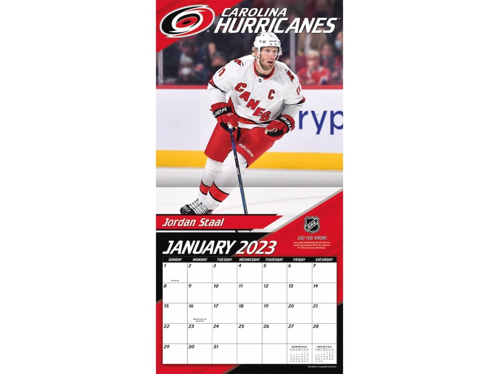 Kalendář Carolina Hurricanes 2023 Wall Calendar FandaNHL.cz