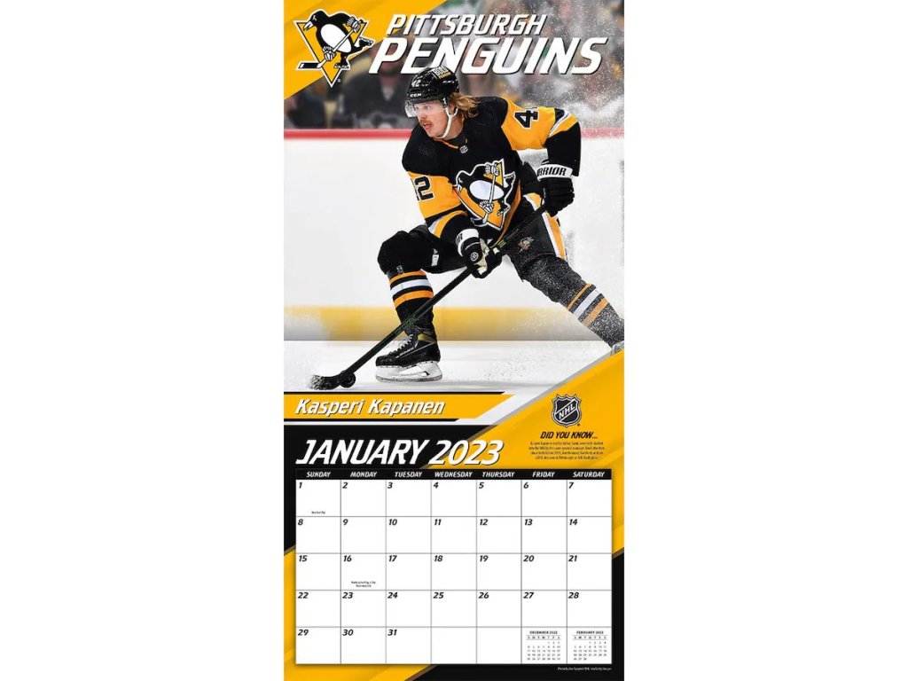 Kalendář Pittsburgh Penguins 2023 Wall Calendar FandaNHL.cz