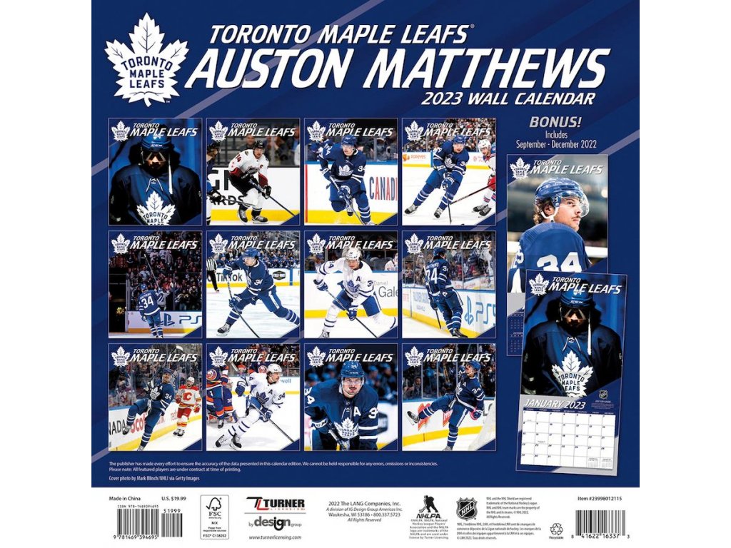 Auston Matthews 2025 Calendar Bibi Marita