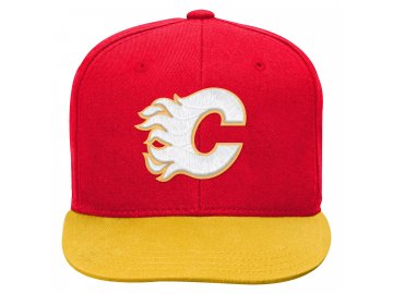 Dětská kšiltovka Calgary Flames 2 Tone Flatbrim Snap