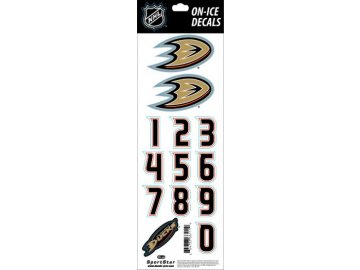 Samolepky na helmu Anaheim Ducks Decals Orange