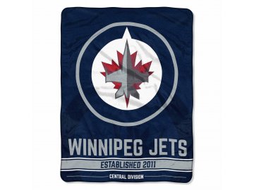 Deka Winnipeg Jets Plush Micro Throw Logo