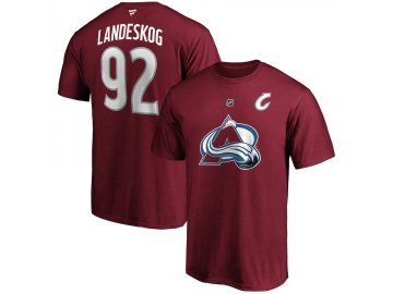 Tričko Colorado Avalanche Gabriel Landeskog #92 Stack Name & Number T-Shirt