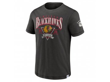 Pánské tričko Chicago Blackhawks Mens True Classics Cotton Slub Elevated Tee