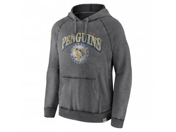 Pánská mikina Pittsburgh Penguins Mens True Classics Washed Pullover Hoodie