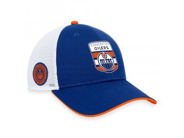 Pánská kšiltovka Edmonton Oilers Draft 2023 Podium Trucker Adjustable Authentic Pro