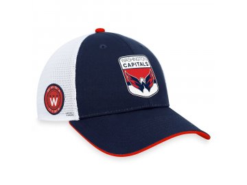 Pánská kšiltovka Washington Capitals Draft 2023 Podium Trucker Adjustable Authentic Pro