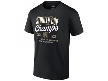 Pánské tričko Vegas Golden Knights 2023 Stanley Cup Champions Black Logo