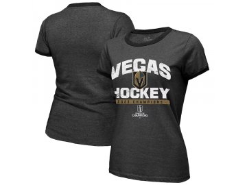 Dámské tričko Vegas Golden Knights 2023 Stanley Cup Champions Ringer Tri-Blend