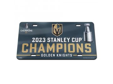 Cedule Vegas Golden Knights 2023 Stanley Cup Champions Laser Cut Acrylic License Plate