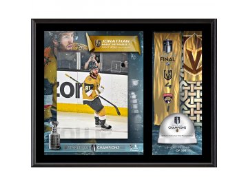 Sběratelská plaketa - koláž Vegas Golden Knights 2023 Stanley Cup Champions 12'' x 15'' Sublimated Plaque with Game-Used Ice from the 2023 Stanley Cup Final - Limited Edition of 500
