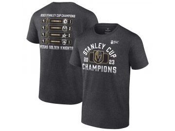 Pánské tričko Vegas Golden Knights 2023 Stanley Cup Champions Schedule T-Shirt