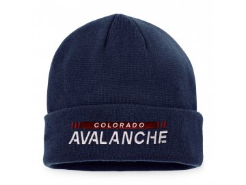 Zimní čepice Colorado Avalanche Authentic Pro Game & Train Cuffed Knit Athletic Navy