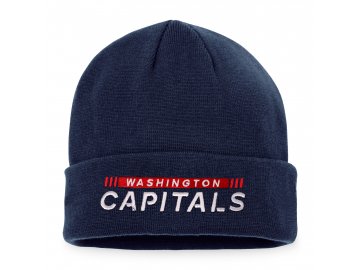 Zimní čepice Washington Capitals Authentic Pro Game & Train Cuffed Knit Athletic Navy