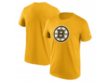 Pánské tričko Boston Bruins Primary Logo Graphic T-Shirt Yellow Gold