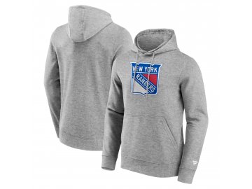 Pánská mikina New York Rangers Primary Logo Graphic Hoodie Sport Gray Heather