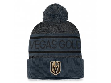 Pánská zimní čepice Vegas Golden Knights Authentic Pro Rink Heathered Cuffed Pom Knit