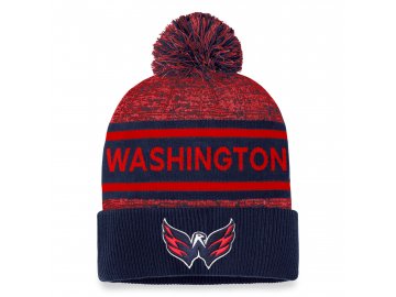 Pánská zimní čepice Washington Capitals Authentic Pro Rink Heathered Cuffed Pom Knit