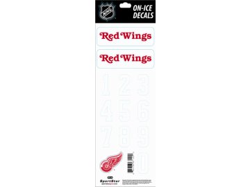 Samolepky na helmu Detroit Red Wings Decals White