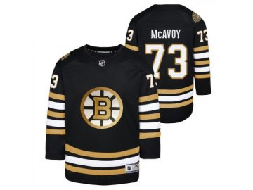 Dětský Dres Charlie McAvoy Boston Bruins Black 100th Anniversary Premier Breakaway Jersey