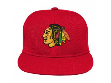 Dětská Kšiltovka Chicago Blackhawks Logo Flatbrim Snapback