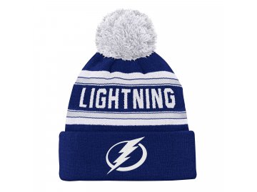 Dětská Zimní Čepice Tampa Bay Lightning Jacquard Cuffed Knit With Pom