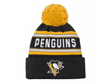 Dětská Zimní Čepice Pittsburgh Penguins Jacquard Cuffed Knit With Pom