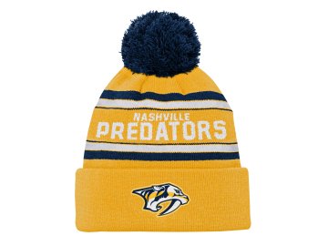 Dětská Zimní Čepice Nashville Predators Jacquard Cuffed Knit With Pom