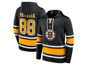 Pánská mikina David Pastrňák #88 Boston Bruins Name & Number Lace-Up Pullover Hoodie