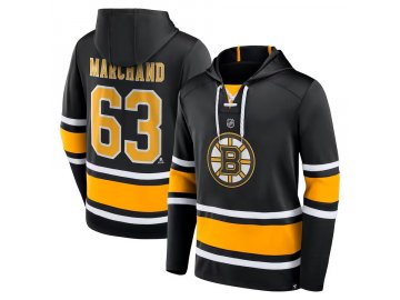 Pánská mikina Brad Marchand #88 Boston Bruins Name & Number Lace-Up Pullover Hoodie
