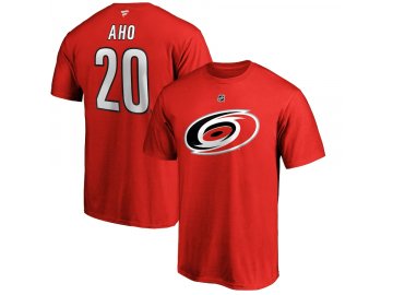 Pánské tričko Sebastian Aho #20 Carolina Hurricanes NHL Authentic Stack Name & Number