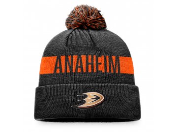 Pánská Zimní čepice Anaheim Ducks Fundamental Beanie Cuff with Pom