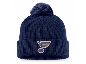 Pánská Zimní čepice St. Louis Blues Core Beanie Cuff Pom Knit