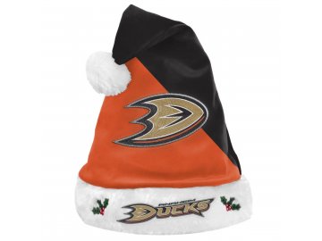 Pánská zimní čepice Anaheim Ducks NHL FOCO Colorblock Santa Hat