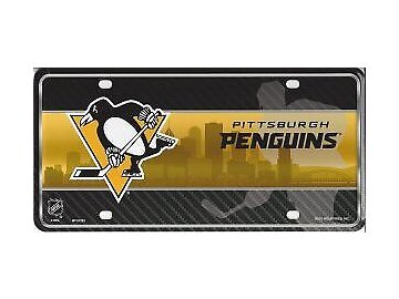 Cedule Pittsburgh Penguins NHL Metal License Plate Auto Tag