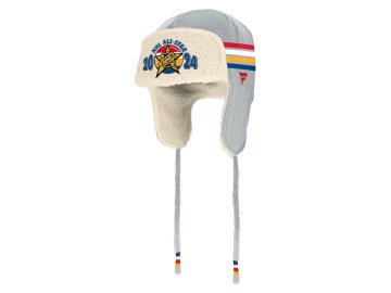 Pánská zimní čepice 2024 NHL All-Star Game Trapper Knit Gray/Cream